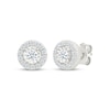 Thumbnail Image 1 of Lab-Grown Diamond Halo Stud Earrings 1/2 ct tw Sterling Silver