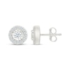 Thumbnail Image 3 of Lab-Grown Diamond Halo Stud Earrings 1/2 ct tw Sterling Silver