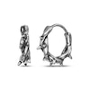 Thumbnail Image 1 of Men's Twist Barbed Wire Hoop Earrings Stainless Steel