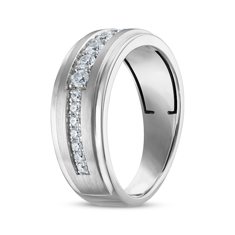 Main Image 2 of Now + Forever Men's Diamond Wedding Band 1/2 ct tw 10K White Gold