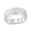 Thumbnail Image 1 of Now + Forever Men's Diamond Satin Finish Wedding Band 1/8 ct tw 10K White Gold