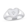 Thumbnail Image 1 of STUDIO BY KAY Diamond Heart Signet Ring 1/20 ct tw Sterling Silver