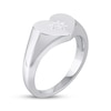 Thumbnail Image 2 of STUDIO BY KAY Diamond Heart Signet Ring 1/20 ct tw Sterling Silver
