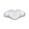 Thumbnail Image 3 of STUDIO BY KAY Diamond Heart Signet Ring 1/20 ct tw Sterling Silver