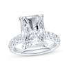 Thumbnail Image 1 of Now + Forever Lab-Grown Diamonds Emerald-Cut Hidden Halo Engagement Ring 6-3/4 ct tw 14K White Gold