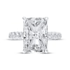 Thumbnail Image 4 of Now + Forever Lab-Grown Diamonds Emerald-Cut Hidden Halo Engagement Ring 6-3/4 ct tw 14K White Gold