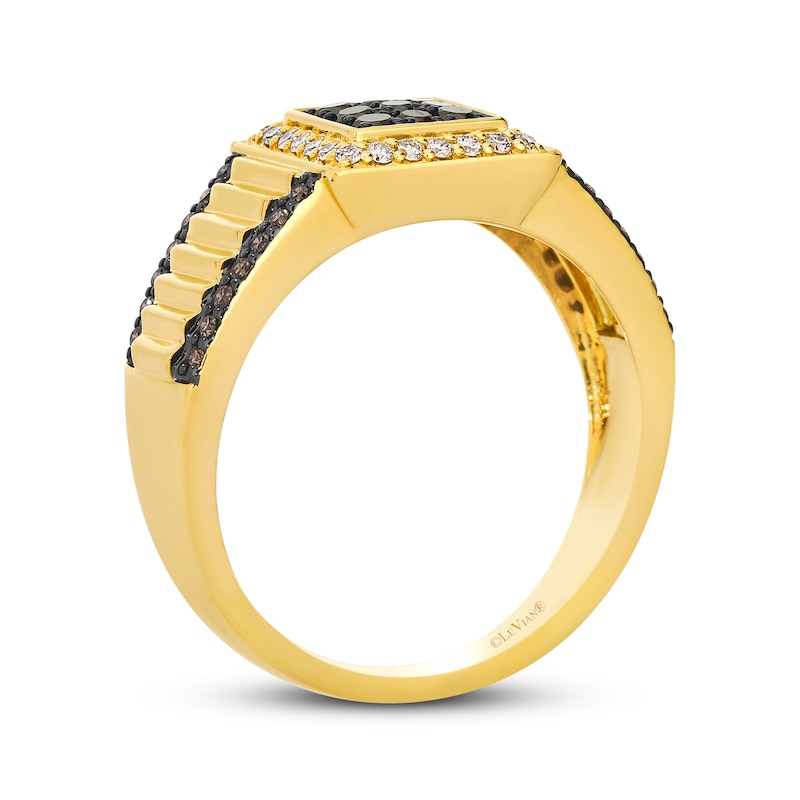 Main Image 3 of Le Vian Men's Diamond Ring 1/2 ct tw 14K Honey Gold