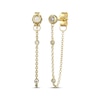 Thumbnail Image 1 of KAY x Rocksbox Lab-Grown Diamond Front-Back Chain Dangle Earrings 1/8 ct tw 24K Yellow Gold Vermeil Sterling Silver