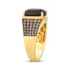 Thumbnail Image 2 of Le Vian Men's Cushion-Cut Chocolate Quartz Ring 7/8 ct tw Diamonds 14K Honey Gold