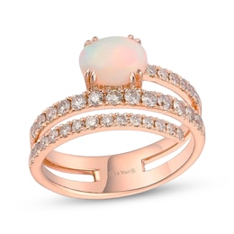 Le Vian Good Karma Oval-Cut Opal Ring 3/4 ct tw Diamonds 14K Strawberry Gold