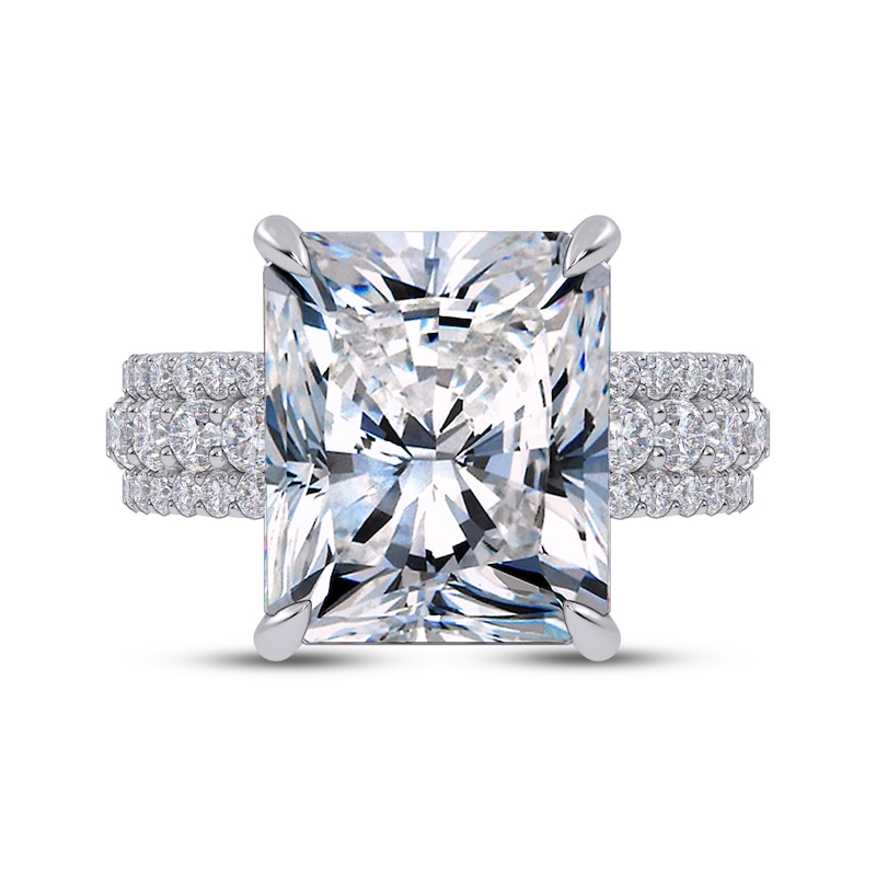 Main Image 3 of KAY Signature Collection Radiant-Cut Lab-Grown Diamond Engagement Ring 6 ct tw 14K White Gold