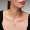 Thumbnail Image 4 of THE LEO Diamond Circle Necklace 1 ct tw 14K White Gold 19"