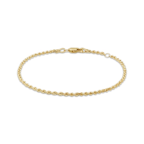 Children's Rope Chain Bracelet Semi-Solid 14K Yellow Gold 6.5"