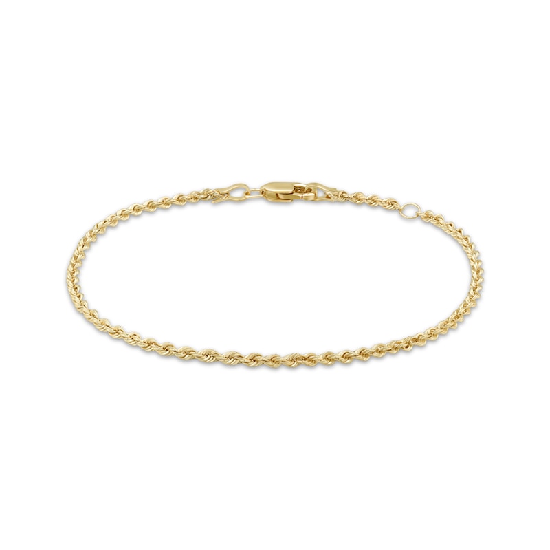 Main Image 1 of Children's Rope Chain Bracelet Semi-Solid 14K Yellow Gold 6.5"