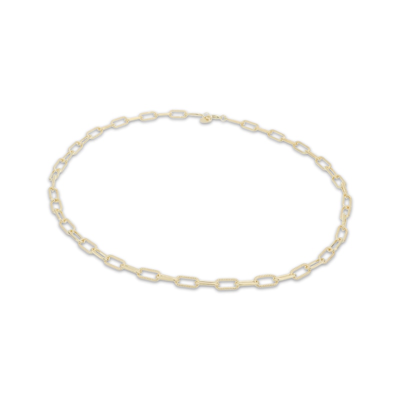 Main Image 1 of 5.3mm Paperclip Chain Necklace Hollow 10K Yellow Gold 18"