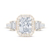 Thumbnail Image 3 of Now + Forever Lab-Grown Diamonds Radiant-Cut Halo Engagement Ring 3-1/5 ct tw 14K Yellow Gold