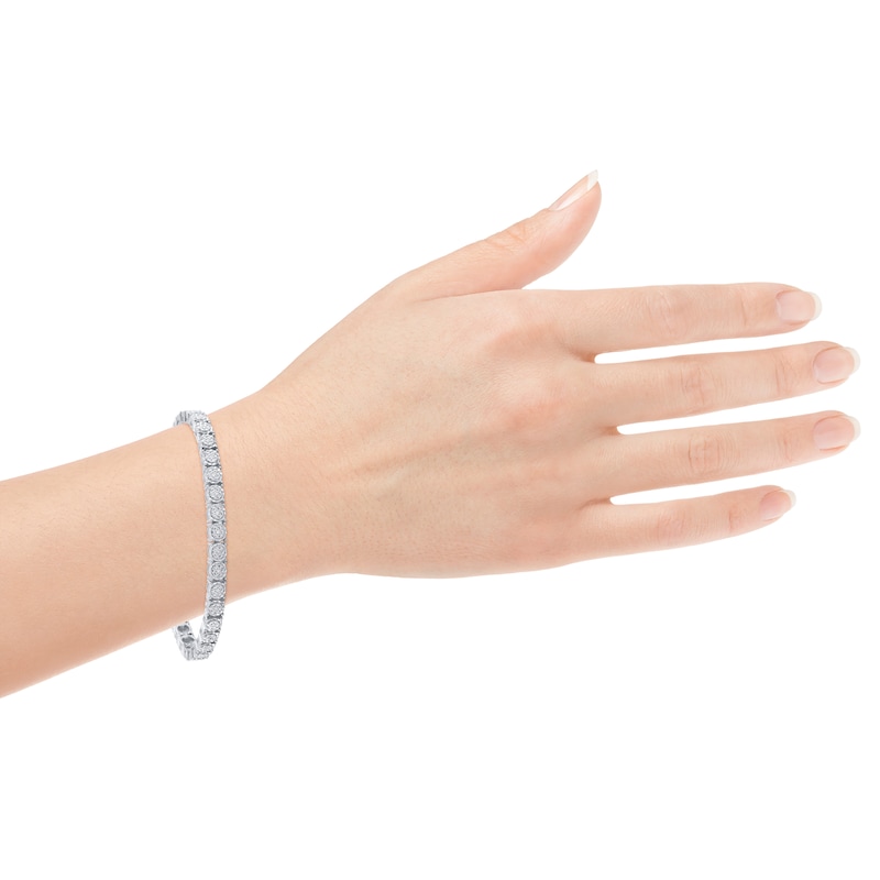 Main Image 4 of KAY Lab-Grown Diamonds Tennis Bracelet 1/4 ct tw Sterling Silver 7"