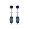 Thumbnail Image 2 of Blue & White Lab-Created Sapphire Drop Earrings Sterling Silver