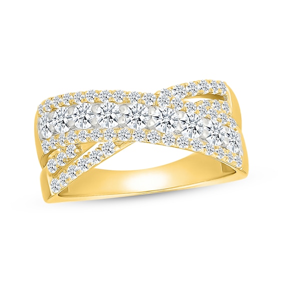 KAY Lab-Grown Diamonds Crossover Fashion Ring 1 ct tw 10K Yellow Gold
