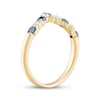 Thumbnail Image 2 of Now + Forever Blue Sapphire & Diamond Chevron Anniversary Ring 1/4 ct tw 10K Yellow Gold
