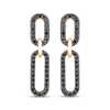 Thumbnail Image 2 of Black Diamond Paperclip Link Drop Earrings 3/8 ct tw 10K Yellow Gold