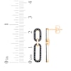 Thumbnail Image 4 of Black Diamond Paperclip Link Drop Earrings 3/8 ct tw 10K Yellow Gold