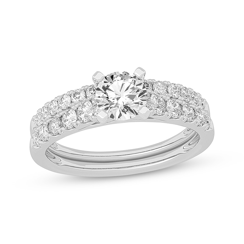 Main Image 1 of Now + Forever Lab-Grown Diamonds Round-Cut Bridal Set 1-1/2 ct tw 14K White Gold