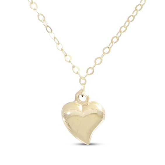 Abstract Heart Necklace 10K Yellow Gold 18"