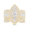 Thumbnail Image 3 of Round-Cut Multi-Diamond Center Marquise Frame Bridal Set 2-1/2 ct tw 14K Yellow Gold