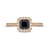 Thumbnail Image 3 of Neil Lane Princess-Cut Black & White Diamond Engagement Ring 1-3/8 ct tw 14K Yellow Gold