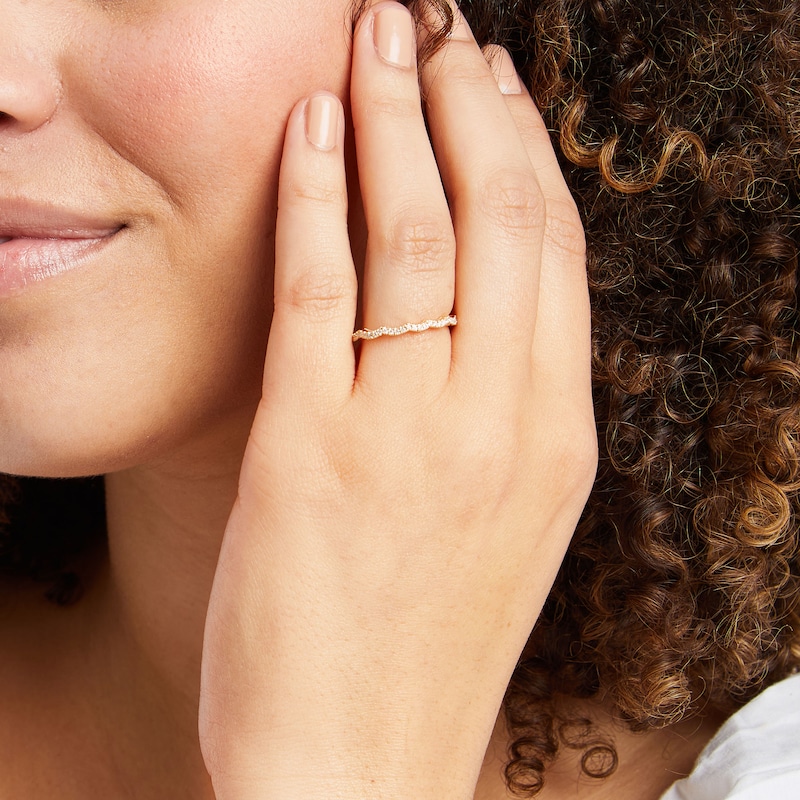 Main Image 11 of Neil Lane Artistry Lab-Grown Diamond Contour Wedding Band 1/6 ct tw 14K Yellow Gold