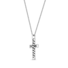Thumbnail Image 2 of Men's Chain Link Cross Necklace Black Ion-Plated Stainless Steel 24&quot;