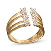 Thumbnail Image 1 of Diamond-Cut Multi-Row Open Ring 10K Yellow Gold Size 7