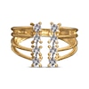 Thumbnail Image 1 of Diamond-Cut Multi-Row Open Ring 10K Yellow Gold