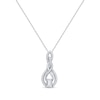 Thumbnail Image 1 of KAY Lab-Grown Diamonds Emerald-Cut Infinity Swirl Necklace 1/2 ct tw 14K White Gold 18&quot;