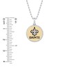 True Fans New Orleans Saints 1/10 CT. T.W. Diamond Enamel Disc Necklace in Sterling Silver and 10K Yellow Gold