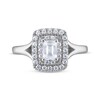 Thumbnail Image 3 of THE LEO Diamond Emerald-Cut Double Frame Engagement Ring 3/4 ct tw 14K White Gold