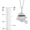 True Fans Las Vegas Raiders 1/20 CT. T.W. Diamond Helmet Necklace in Sterling Silver