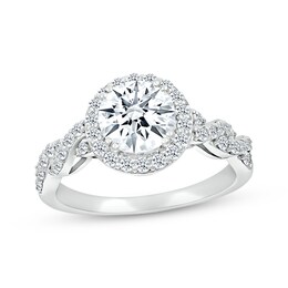 Round-Cut White Lab-Created Sapphire &quot;Vacation&quot; Ring Sterling Silver