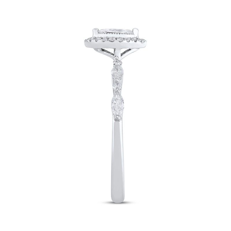 Main Image 2 of Marquise-Cut Diamond Engagement Ring 1/2 ct tw 14K White Gold
