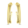Thumbnail Image 1 of Diamond-Cut Crossover J-Hoop Earrings 14K Yellow Gold