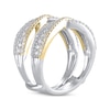 Thumbnail Image 2 of Diamond Crossover Enhancer Ring 3/4 ct tw 14K Two-Tone Gold