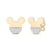 Thumbnail Image 0 of Disney Treasures Mickey Mouse Diamond Stud Earrings 1/10 ct tw 10K Yellow Gold