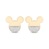 Thumbnail Image 1 of Disney Treasures Mickey Mouse Diamond Stud Earrings 1/10 ct tw 10K Yellow Gold