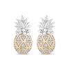 Thumbnail Image 1 of Disney Treasures Lilo & Stitch Diamond Pineapple Earrings 1/15 ct tw Round-cut Sterling Silver & 10K Yellow Gold