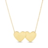 Thumbnail Image 1 of Engravable Double Heart Necklace 10K Yellow Gold 18&quot;
