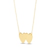 Thumbnail Image 2 of Engravable Double Heart Necklace 10K Yellow Gold 18&quot;