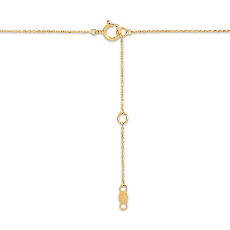 Main Image 4 of Engravable Double Heart Necklace 10K Yellow Gold 18&quot;