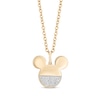 Thumbnail Image 0 of Disney Treasures Mickey Mouse Diamond Necklace 1/20 ct tw 10K Yellow Gold 19"