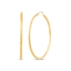 Thumbnail Image 1 of Diamond-Cut Tube Hoop Earrings 14K Yellow Gold 60mm